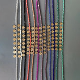 Boho Style Crystal Beaded Pendant Choker Necklace