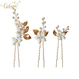 Bohemian Style Hair Pin Ceramic Flower Headpiece