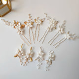 Bohemian Style Hair Pin Ceramic Flower Headpiece