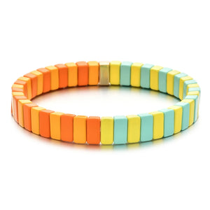 Boho Summer Bracelet Friendship Enamel Tile Bangles Jewelry