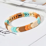 Boho Summer Bracelet Friendship Enamel Tile Bangles Jewelry