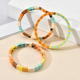 Boho Summer Bracelet Friendship Enamel Tile Bangles Jewelry