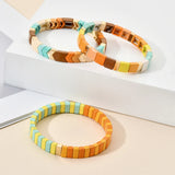 Boho Summer Bracelet Friendship Enamel Tile Bangles Jewelry