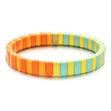Boho Summer Bracelet Friendship Enamel Tile Bangles Jewelry