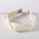 Boho Straw Woven Braided Headband for Women