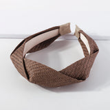 Boho Straw Woven Braided Headband for Women