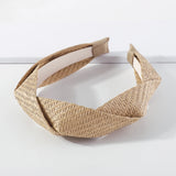 Boho Straw Woven Braided Headband for Women