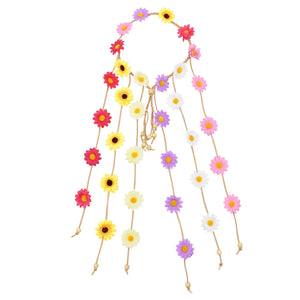 Bohemian Sunflower Garland Floral Wreath Daisy Headband for Women