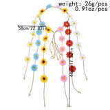 Bohemian Sunflower Garland Floral Wreath Daisy Headband for Women