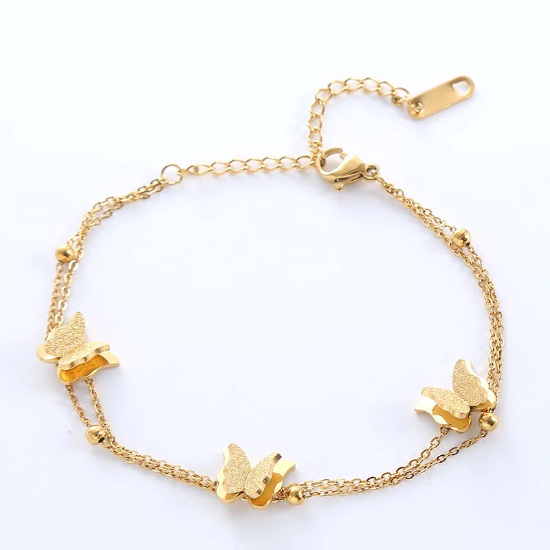 Bohemian Butterfly Chain Bracelets for Women Men