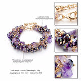 Bohemian Natural Stone Bracelet Crystal Gravel Charm Jewelry