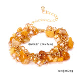 Bohemian Natural Stone Bracelet Crystal Gravel Charm Jewelry