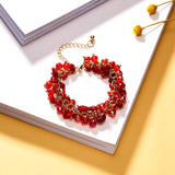 Bohemian Natural Stone Bracelet Crystal Gravel Charm Jewelry