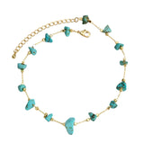 Bohemian Turquoise Anklets for Women Stone Chain Foot Ankle Bracelet Jewelry