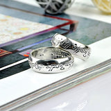Bohemian Vintage 925 Silver Letter Ring Unisex Classic Jewelry
