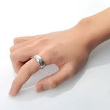 Bohemian Vintage 925 Silver Letter Ring Unisex Classic Jewelry