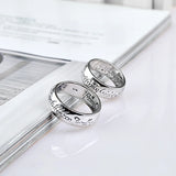 Bohemian Vintage 925 Silver Letter Ring Unisex Classic Jewelry