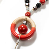 Bohemian Vintage Rang Necklace Ceramic Beads Pendant