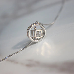 Boho Vintage Cube Box Necklace Choker Charm Jewelry