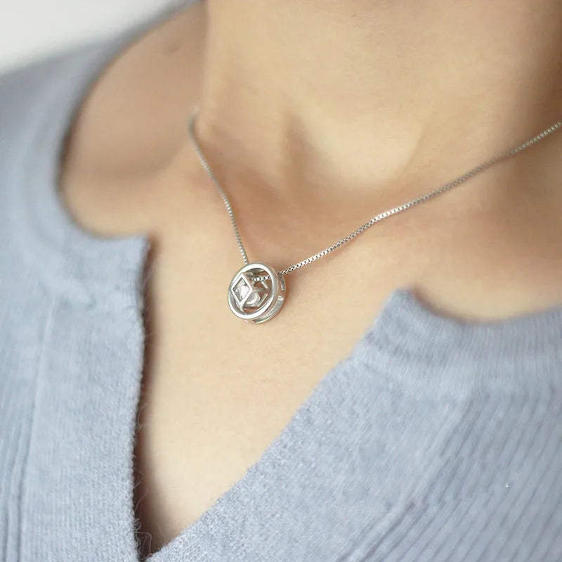 Boho Vintage Cube Box Necklace Choker Charm Jewelry