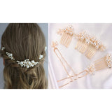 Vintage Pearl Jewelry Set & Hair Comb Wedding Accessories