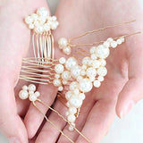 Vintage Pearl Jewelry Set & Hair Comb Wedding Accessories