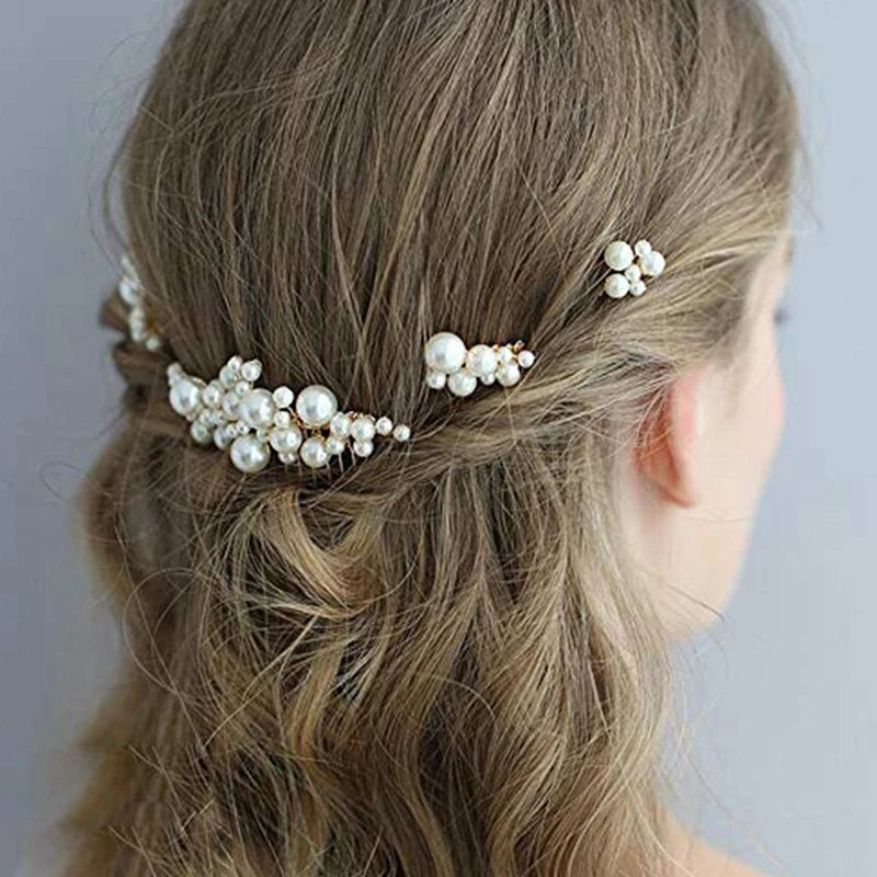 Vintage Pearl Jewelry Set Hair Comb Wedding Accessories