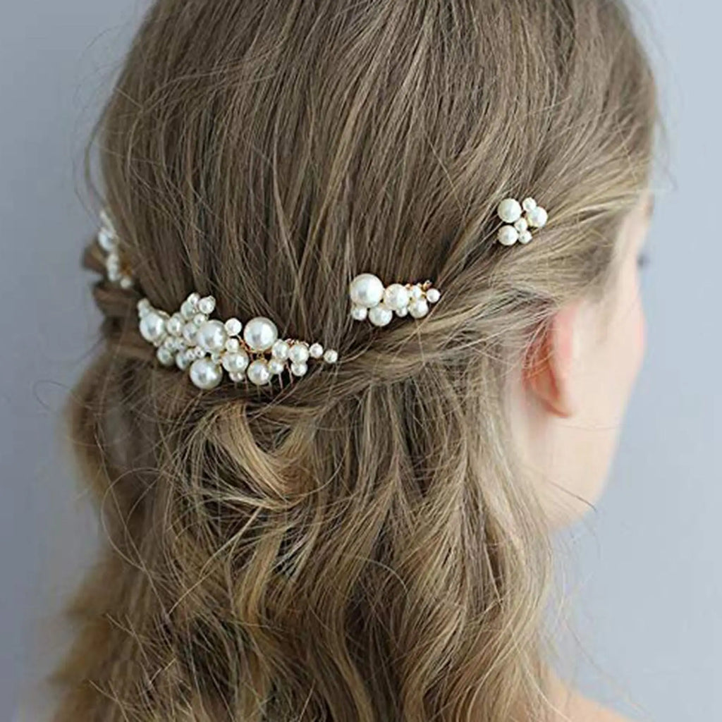 Bohemian Vintage Pearl Jewelry Set Hair Comb Wedding Hair Accessories