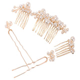 Bohemian Vintage Pearl Jewelry Set Hair Comb Wedding Hair Accessories