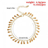 Bohemian Water Drop Anklet Leg Chain Tassel Foot Jewelry