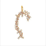 Crystal Rhinestone Ear Cuff Wrap Stud Clip Earrings - Elegant Butterfly Jewelry