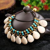 Boho Wax Thread Bracelet with Turquoise