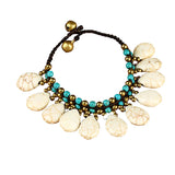 Boho Wax Thread Bracelet with Turquoise
