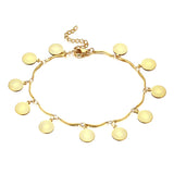 Bohemian Women Beach Anklet Stainless Steel Layered Ankle Bracelet
