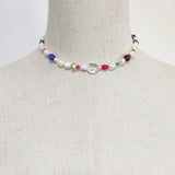 Bohemian Women Charming Pearls Necklace Crystal Beads Mix And Match Wild Choker