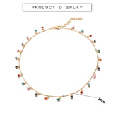 Bohemian Women Necklace Choker Tassel Charm Colorful