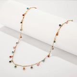 Bohemian Women Necklace Choker Tassel Charm Colorful