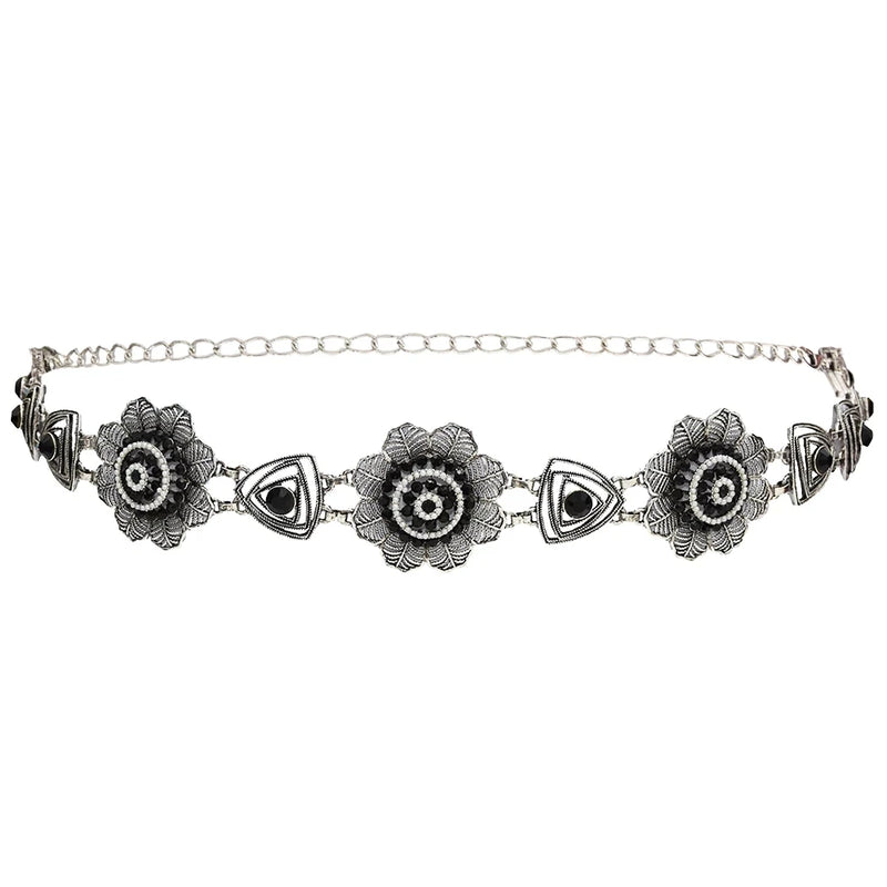 Bohemian Women's Chain Flower Waist Chain Dress Belt