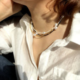 Boho Multicolor Beads Necklace for Women | Glass Pearl Choker