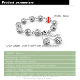 Bohemian Women's 925 Sterling Silver Bracelet Hollow Pattern Ball