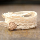 Bohemian Wrap Bracelet Amazonite Heart Shape Friendship Lace Bracelets Women