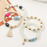 Boho Beach Tassel Bead Bracelet for Women