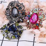 Bohemian Crystal Glass Rhinestone Brooch Jewelry