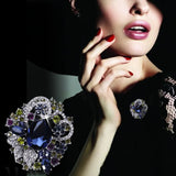 Bohemian Crystal Glass Rhinestone Brooch Jewelry