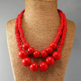 Bohemian Ethnic Long Necklace Beaded Pendant Vintage Necklace