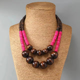 Bohemian Ethnic Long Necklace Beaded Pendant Vintage Necklace