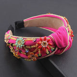 Boho Flower Dance Headband Colorful Crystal Geometric Metal 865