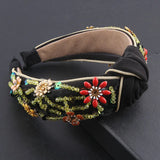 Boho Flower Dance Headband Colorful Crystal Geometric Metal 865