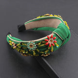 Boho Flower Dance Headband Colorful Crystal Geometric Metal 865