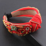 Boho Flower Dance Headband Colorful Crystal Geometric Metal 865
